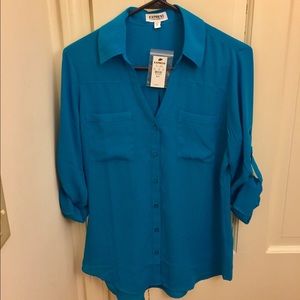 NWT Teal Express Relaxed Fit Portofino shirt